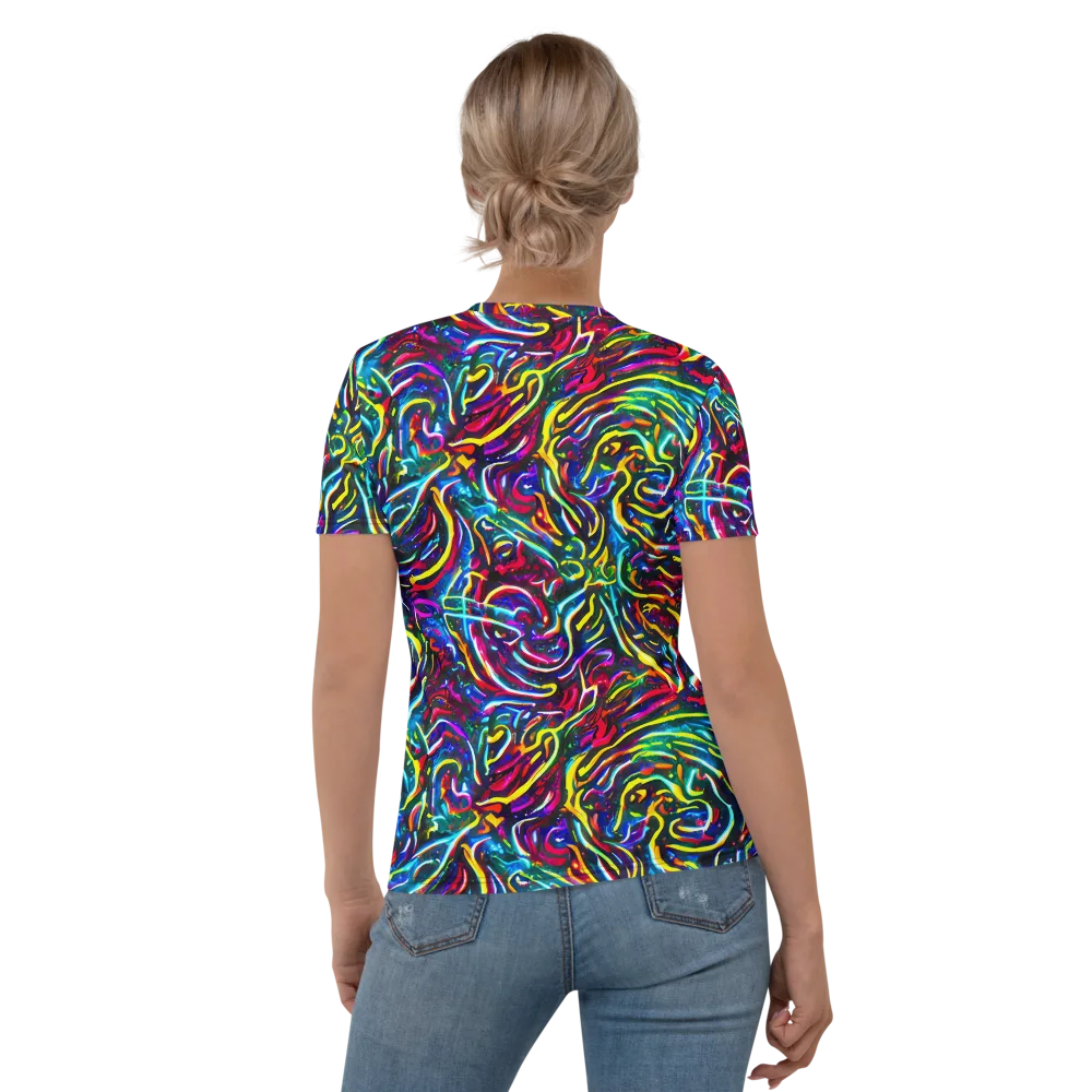 Prismatic Torrent on Women's Crew Neck T-Shirt — Back