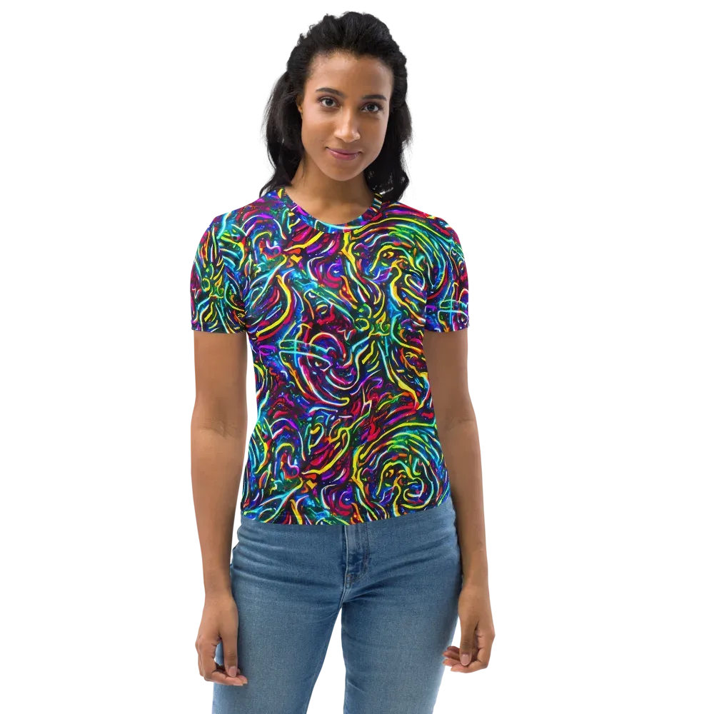 Prismatic Torrent on Women's Crew Neck T-Shirt — Front
