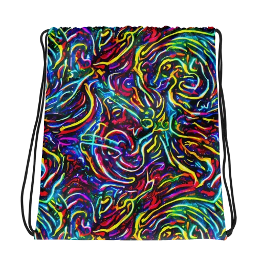 Prismatic Torrent on a Drawstring Bag
