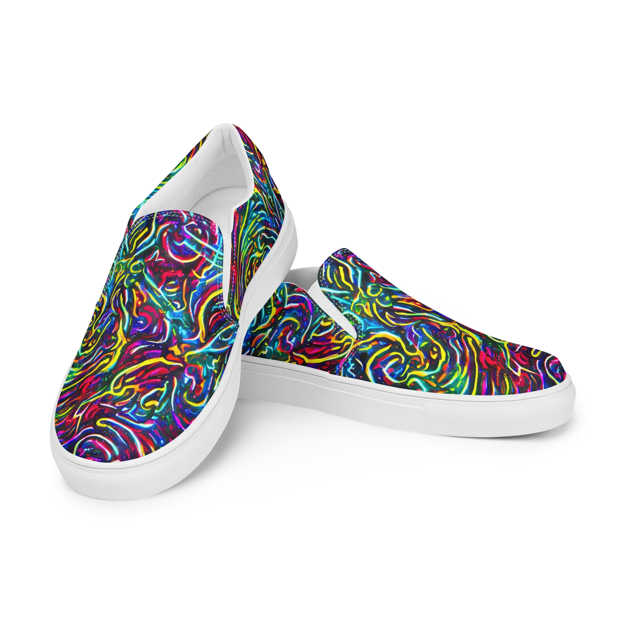 Prismatic Torrent on Women's Slip-On Canvas Shoes — Left Front