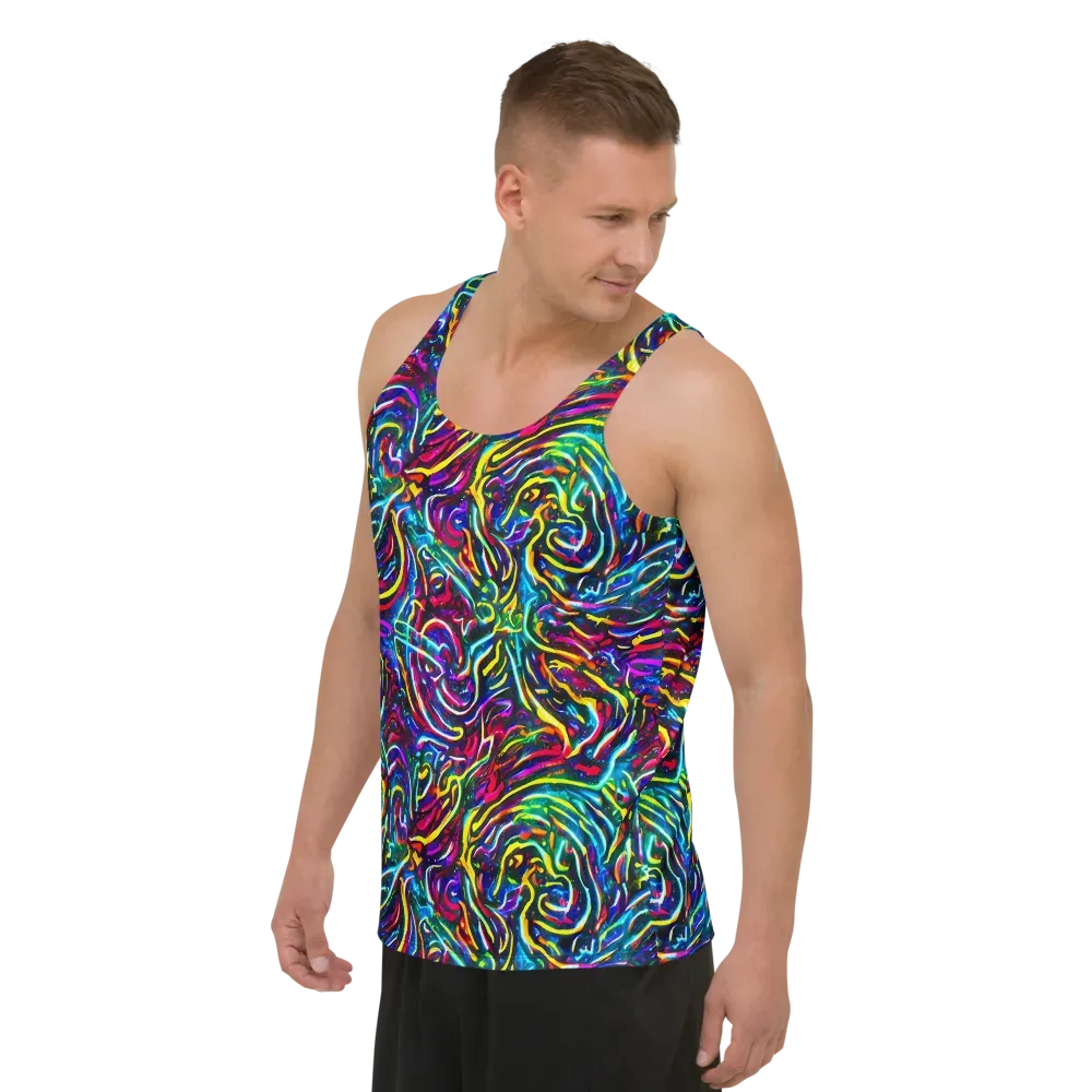Prismatic Torrent on Men's Tank Top — Left Front