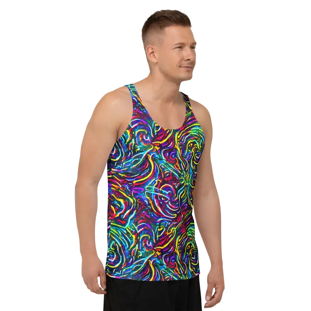 Prismatic Torrent on Men's Tank Top — Right Front