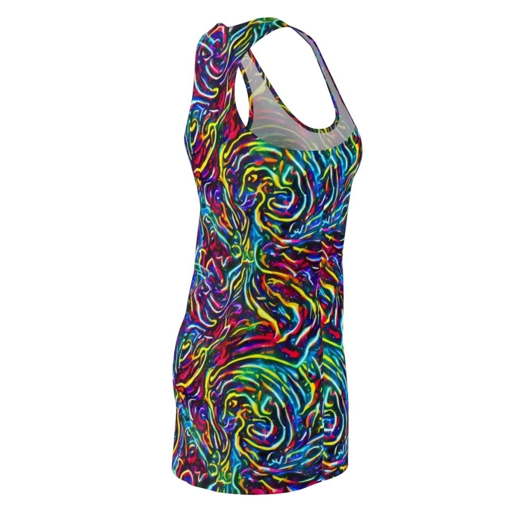 Prismatic Torrent on Racerback Dress — Back Side