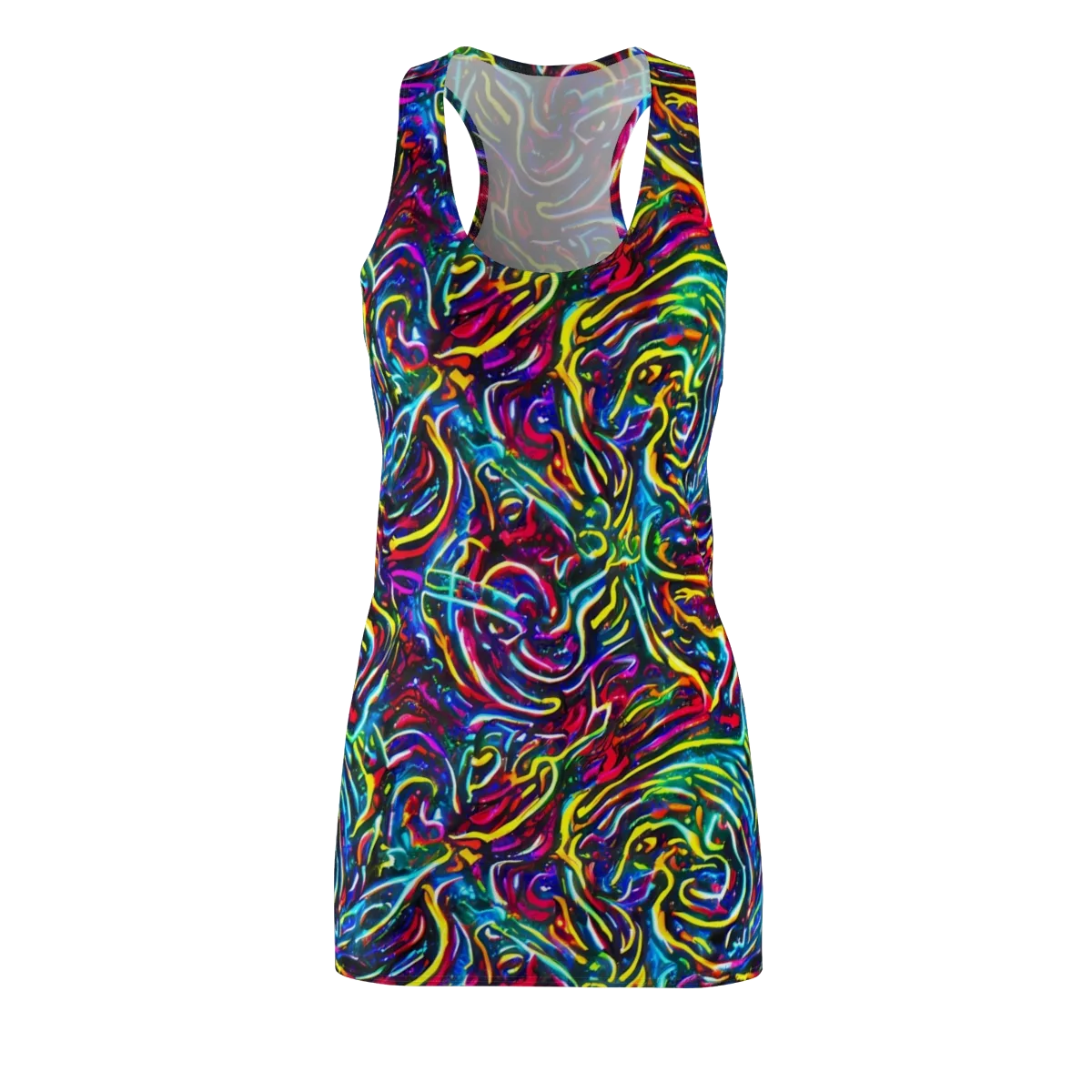 Prismatic Torrent on Racerback Dress — Front