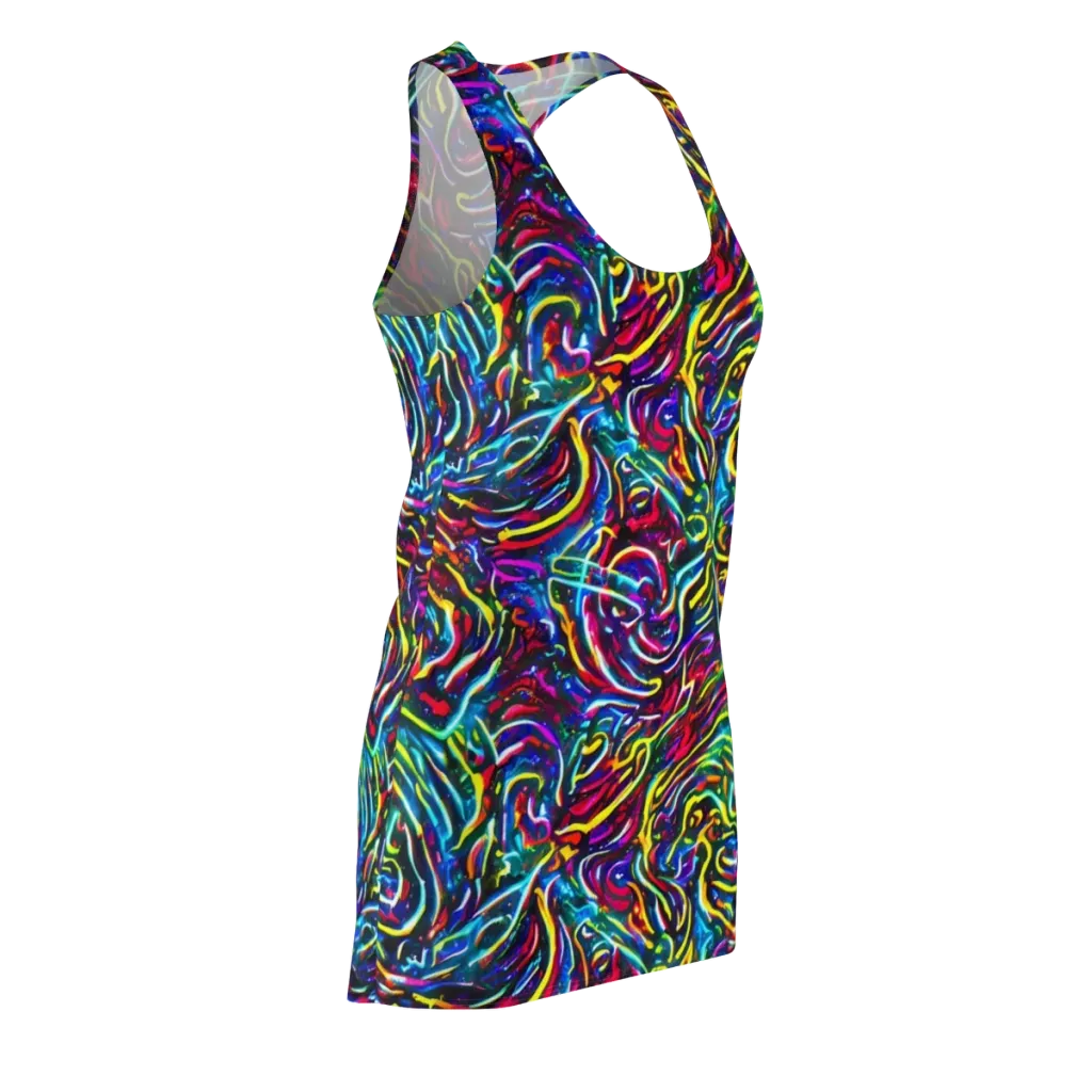 Prismatic Torrent on Racerback Dress — Front Side