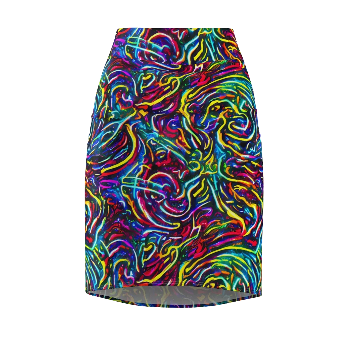 Prismatic Torrent on Pencil Skirt — Front