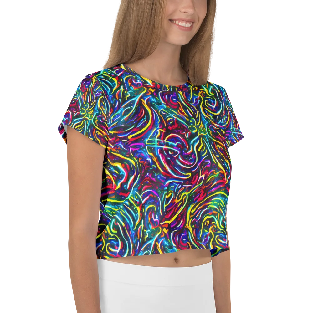 Prismatic Torrent on Crop Tee — Right