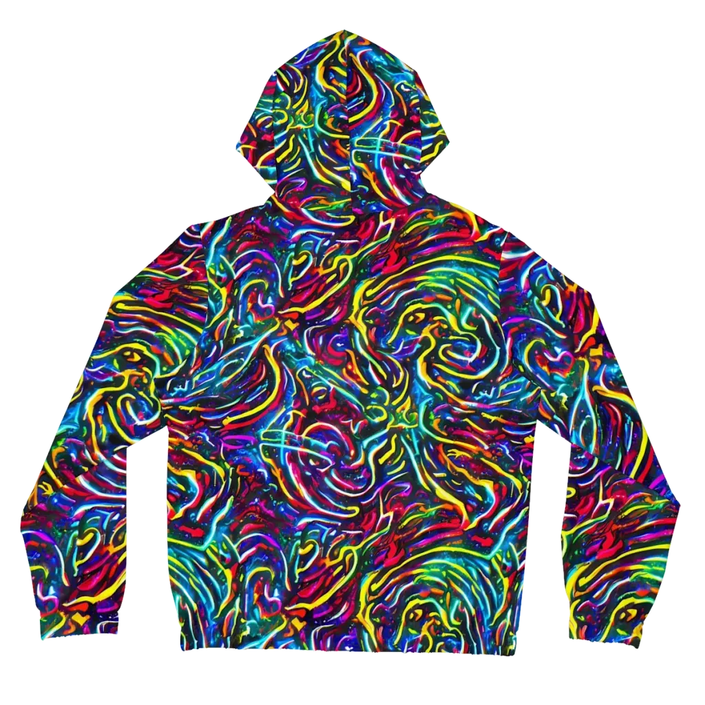 Prismatic Torrent on Women's Full-Zip Hoodie — Back