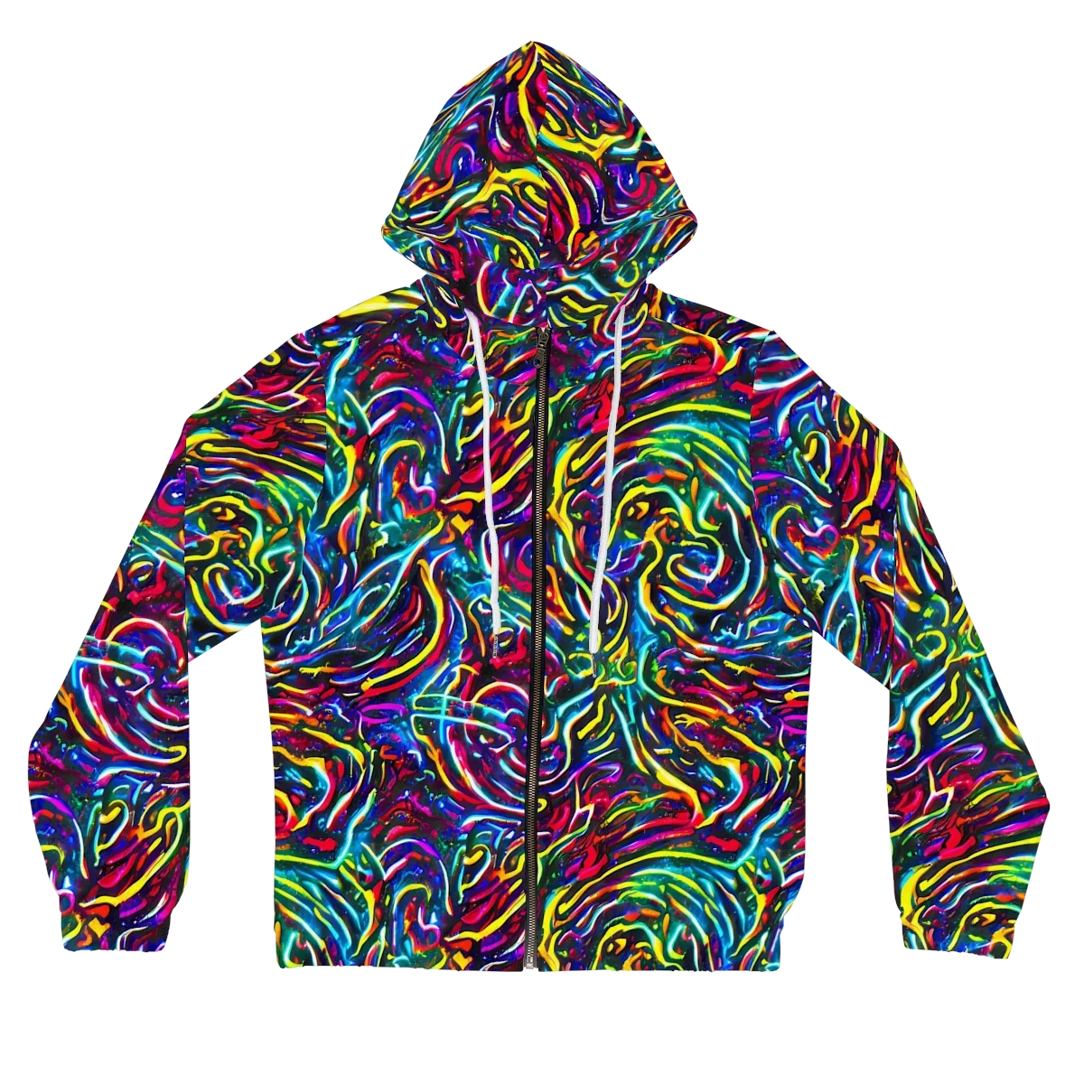 Prismatic Torrent on Women's Full-Zip Hoodie — Front