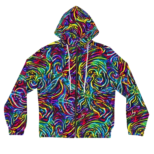 Prismatic Torrent on a Women's Full-Zip Hoodie