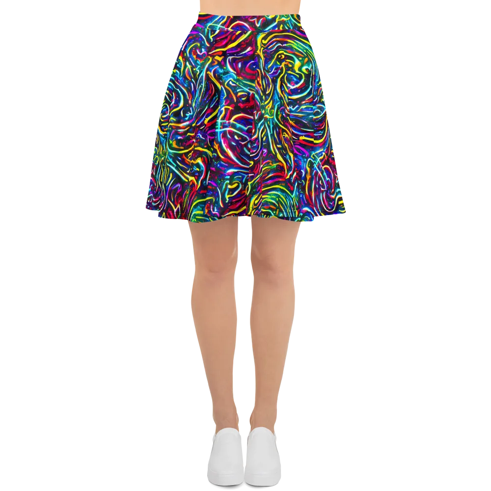 Prismatic Torrent on Skater Skirt — Front