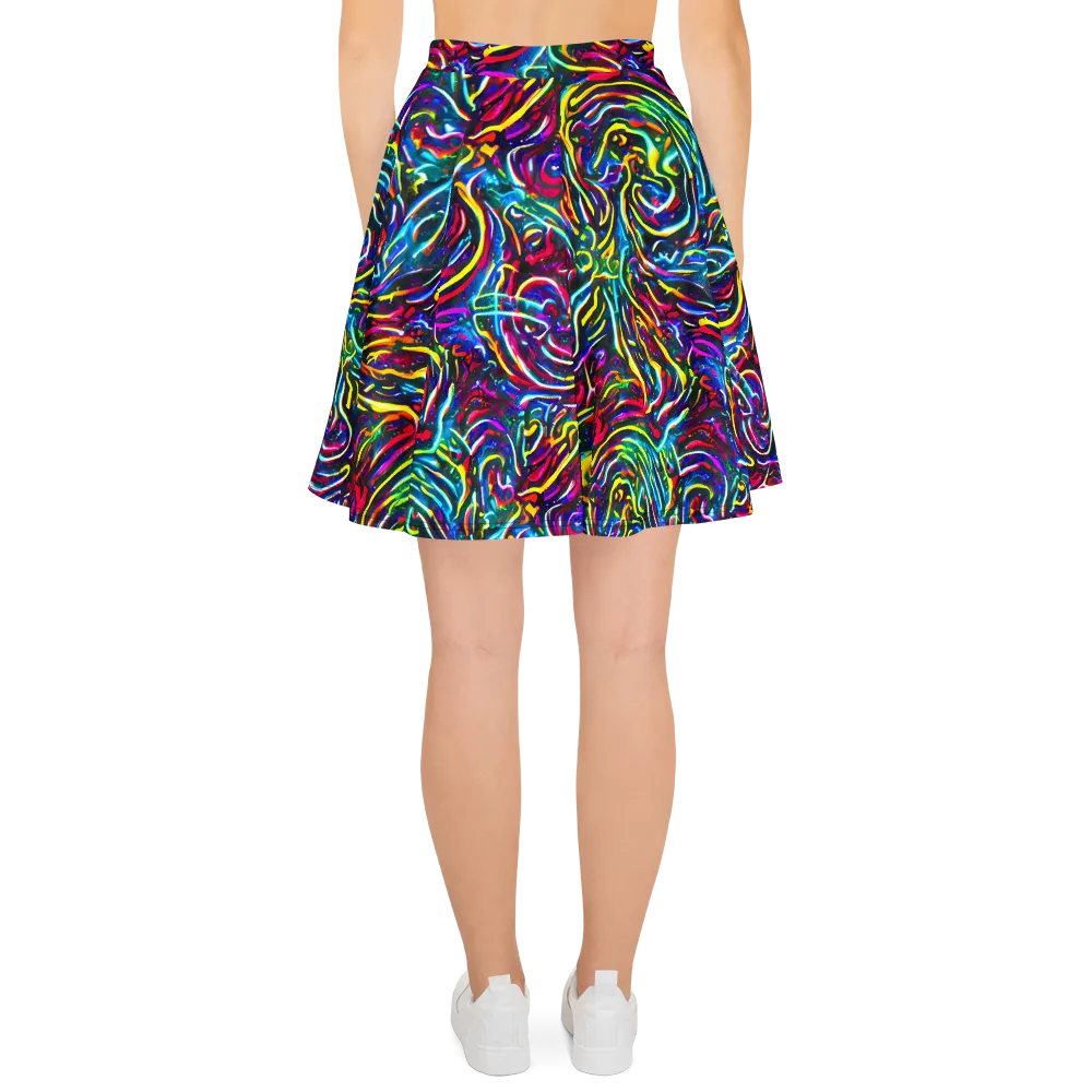 Prismatic Torrent on Skater Skirt — Back