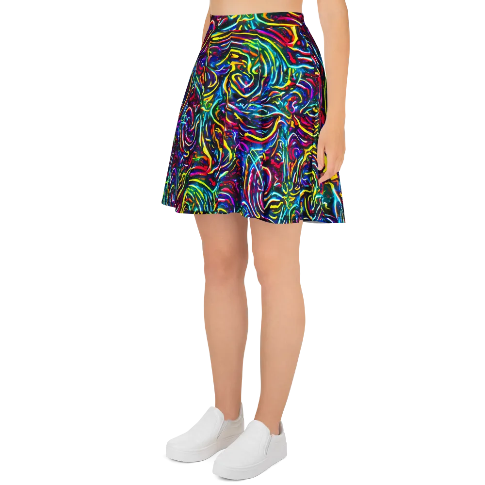 Prismatic Torrent on Skater Skirt — Left
