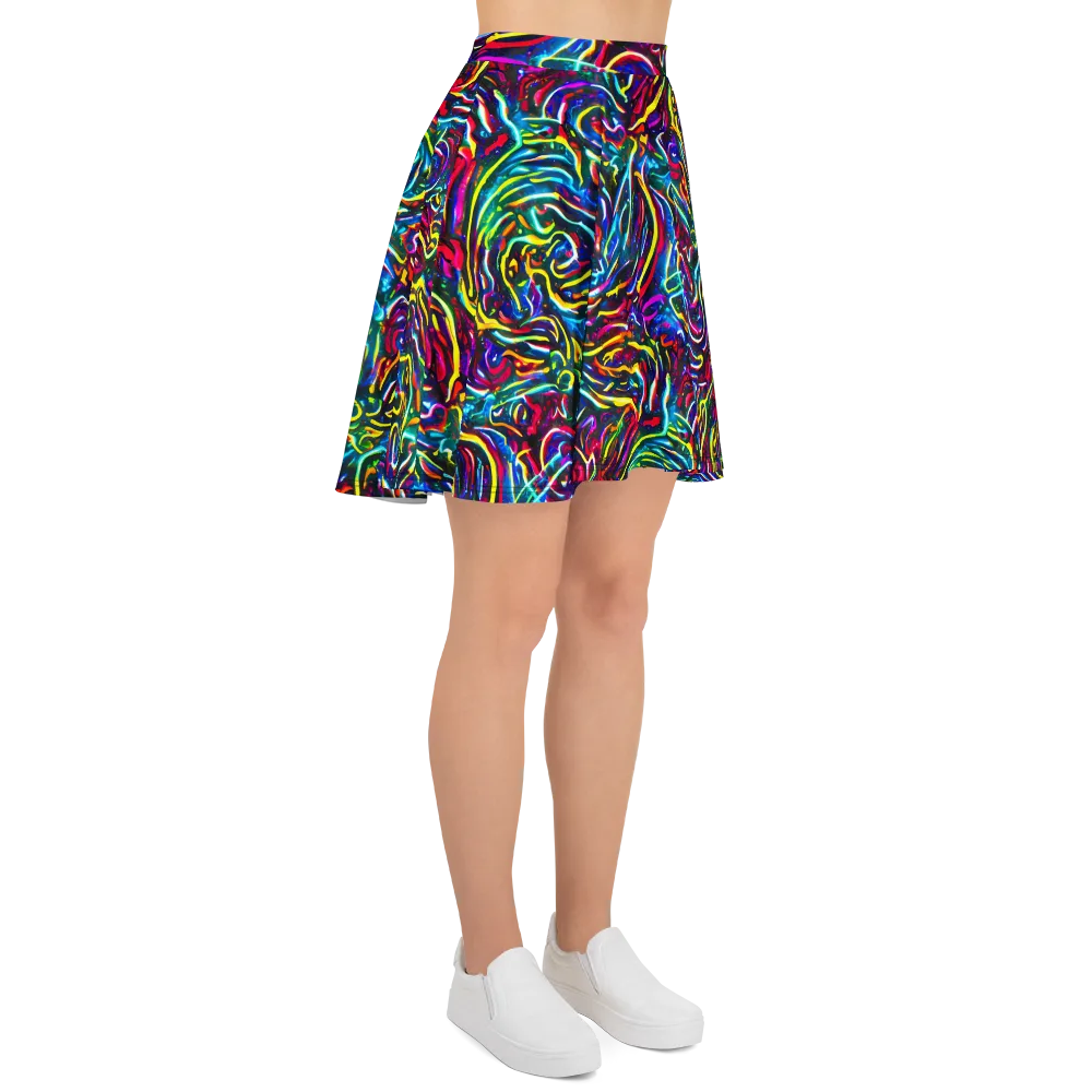 Prismatic Torrent on Skater Skirt — Right