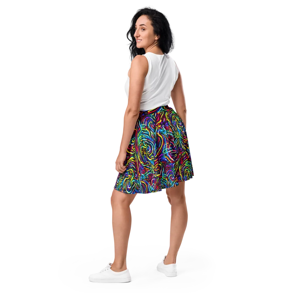 Prismatic Torrent on Skater Skirt — Back