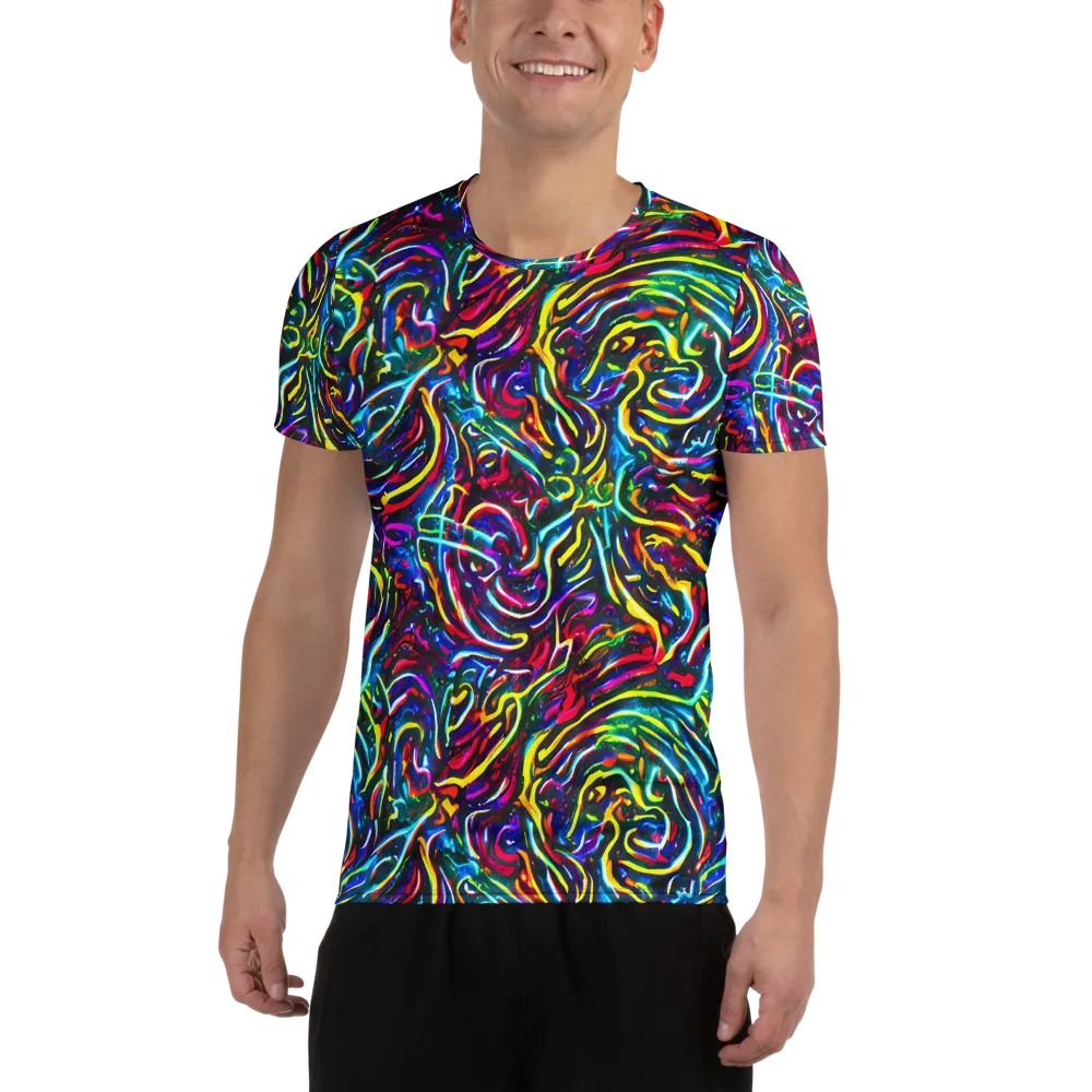 Prismatic Torrent on Men's Athletic T-Shirt — Front