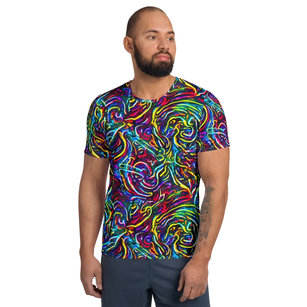 Prismatic Torrent on Men's Athletic T-Shirt — Front