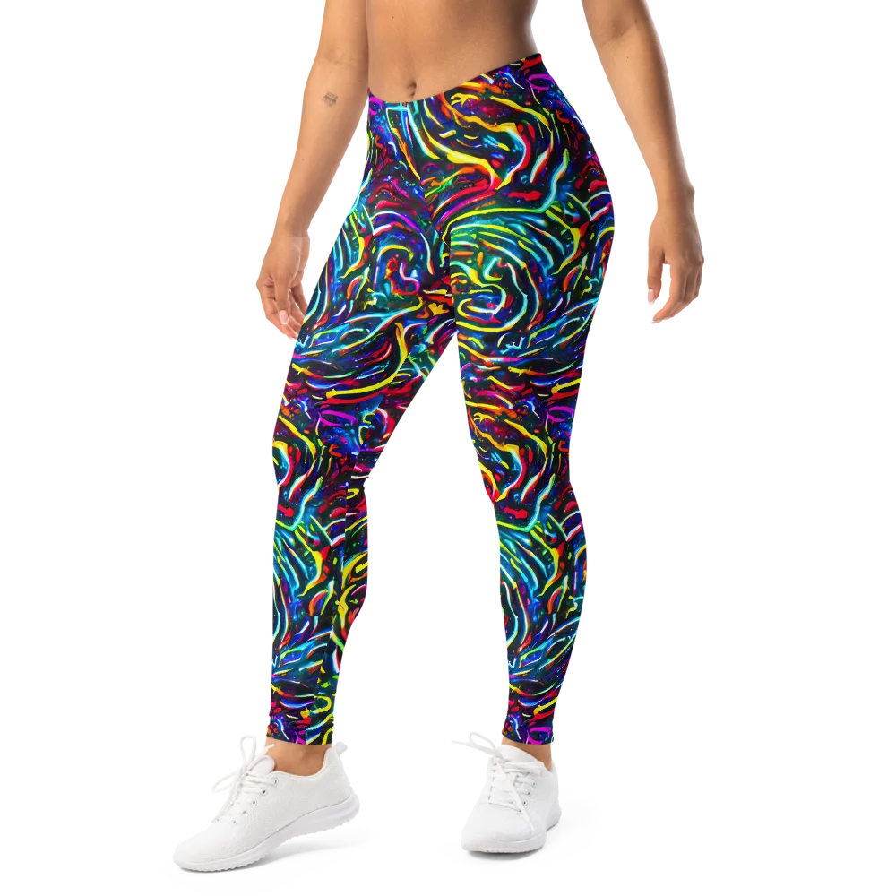 Prismatic Torrent on Leggings — Left Front