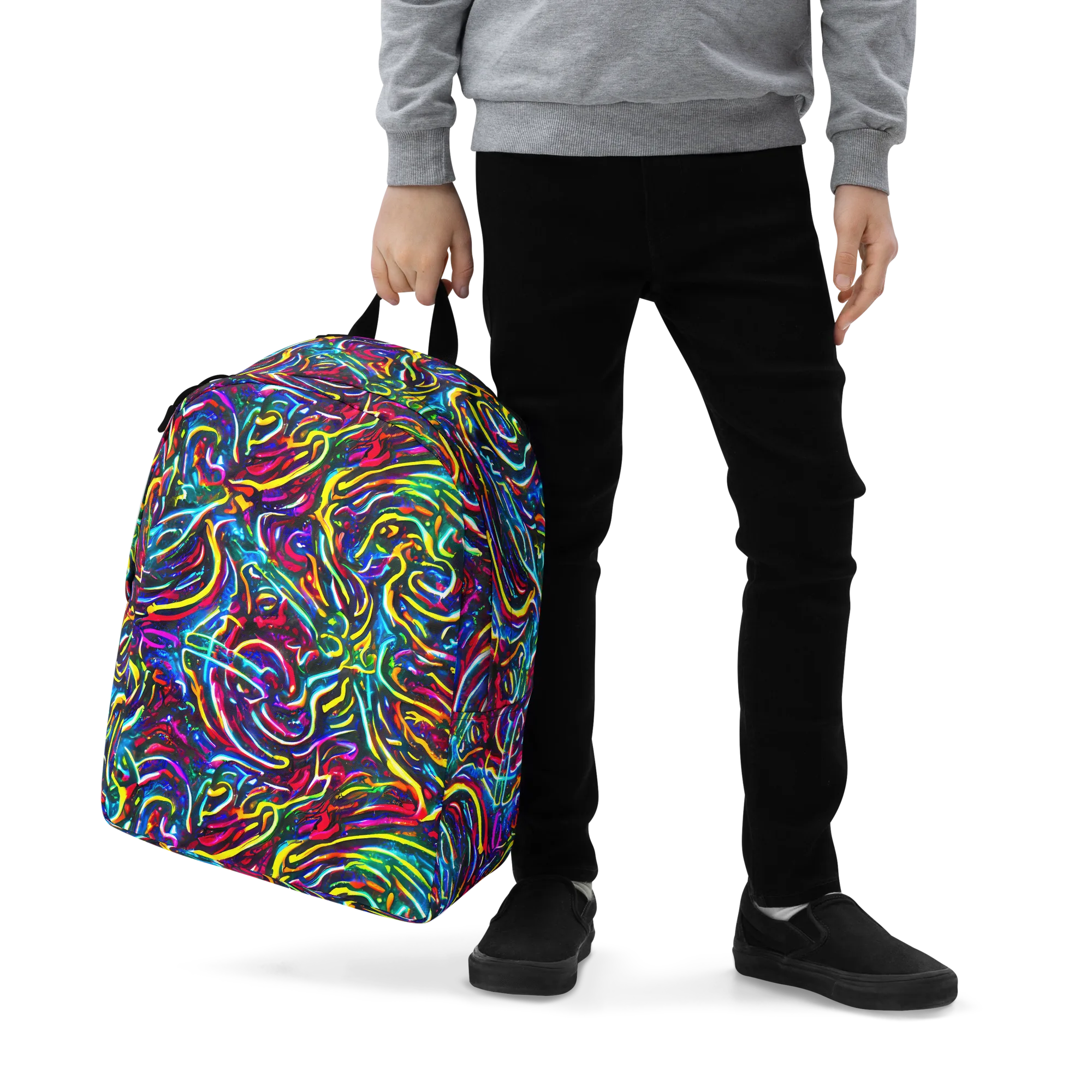 Prismatic Torrent on Minimalist Backpack — Zoomed-in