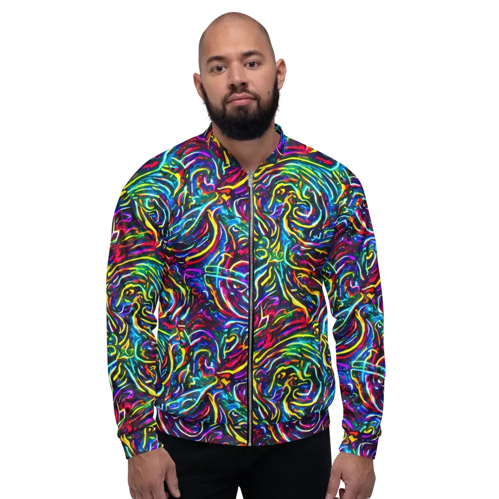 Prismatic Torrent on Bomber Jacket — Front