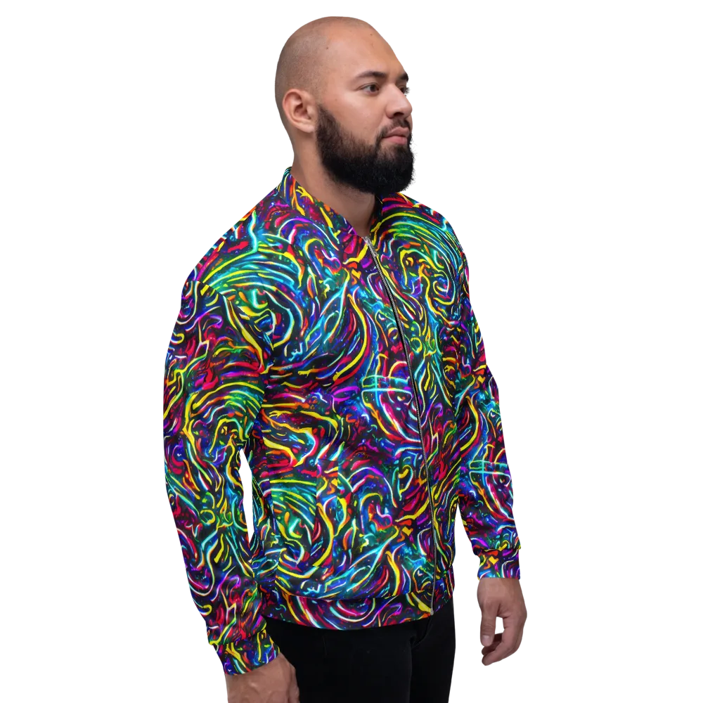 Prismatic Torrent on Bomber Jacket — Right