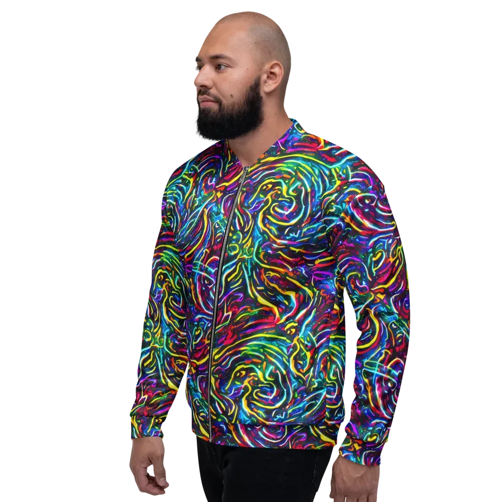 Prismatic Torrent on Bomber Jacket — Left