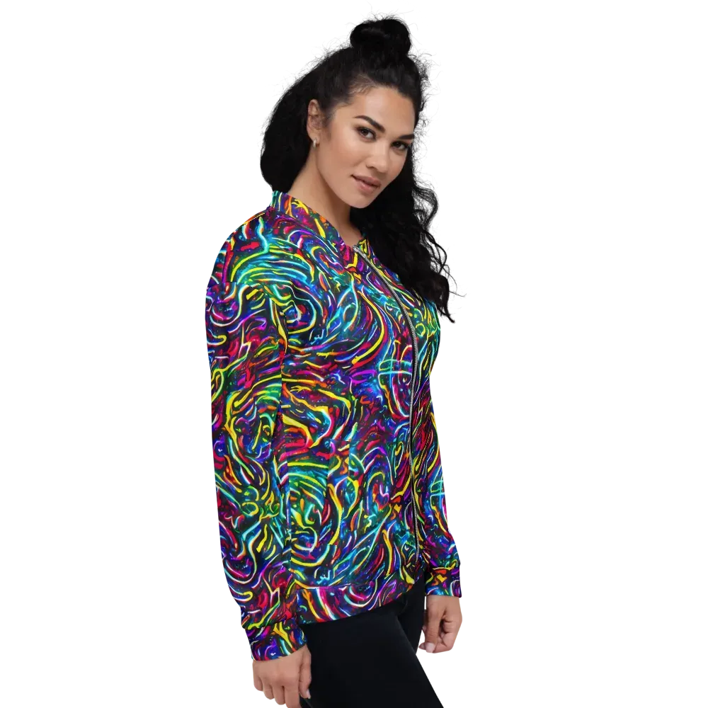 Prismatic Torrent on Bomber Jacket — Right