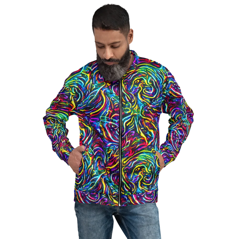 Prismatic Torrent on Bomber Jacket — Front