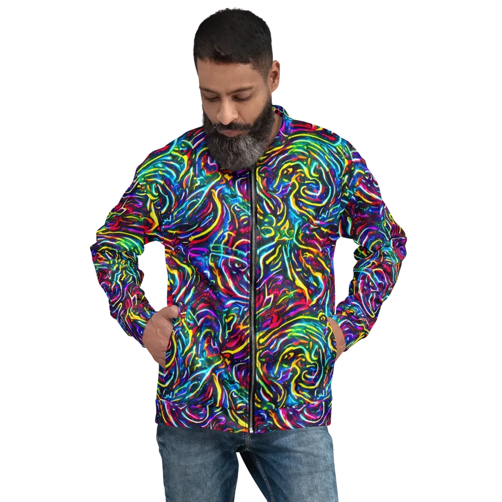 Prismatic Torrent on Bomber Jacket — Front