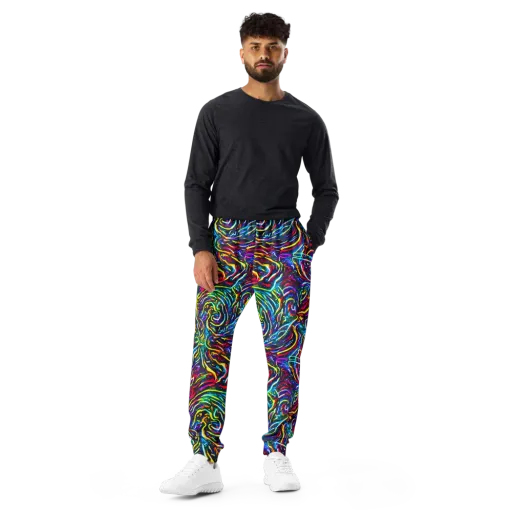 Prismatic Torrent on a Men's Joggers