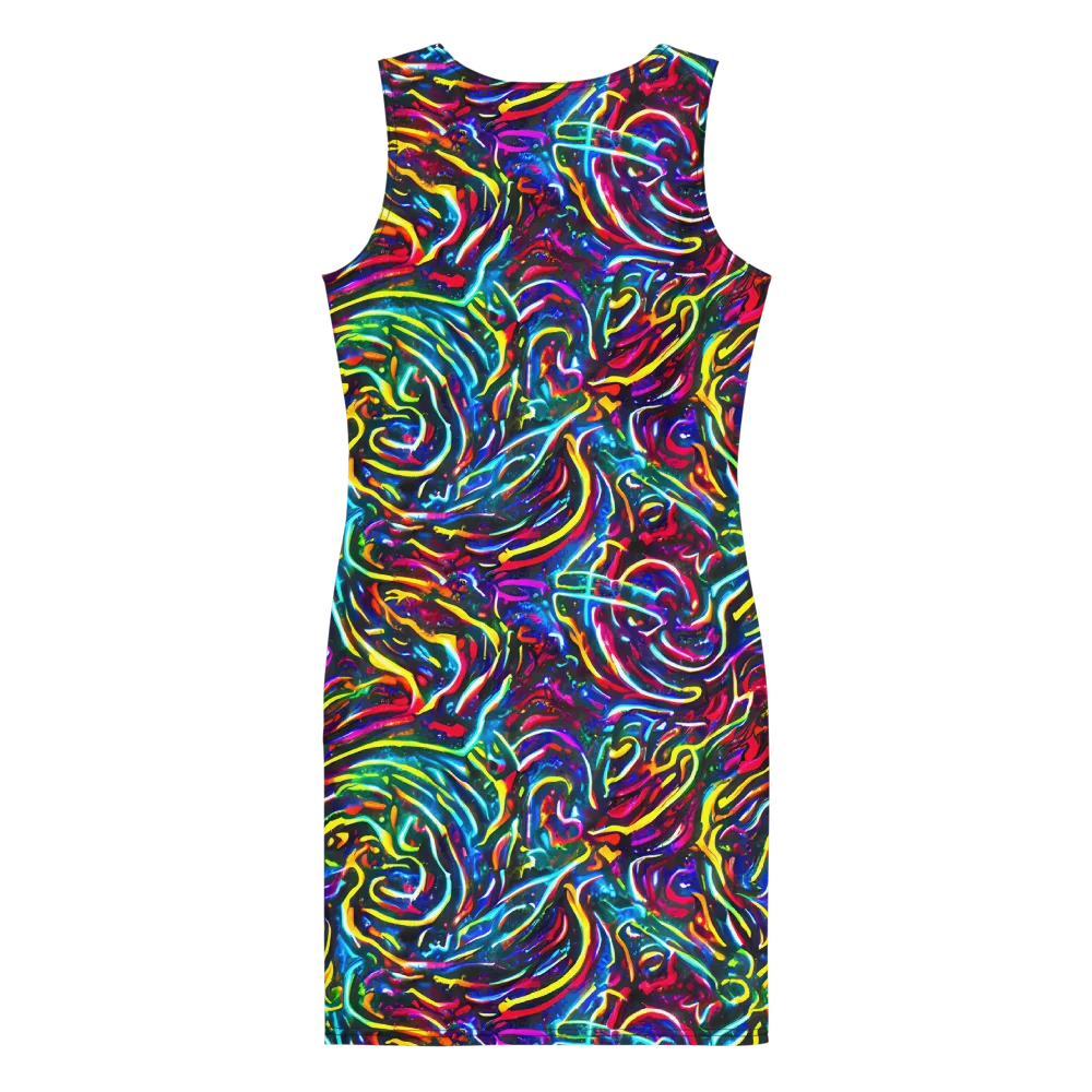 Prismatic Torrent on Bodycon Dress — Back