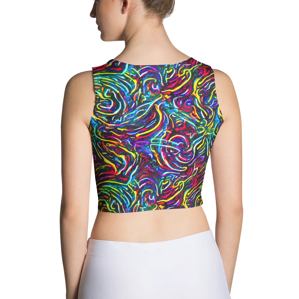 Prismatic Torrent on Crop Top — Back