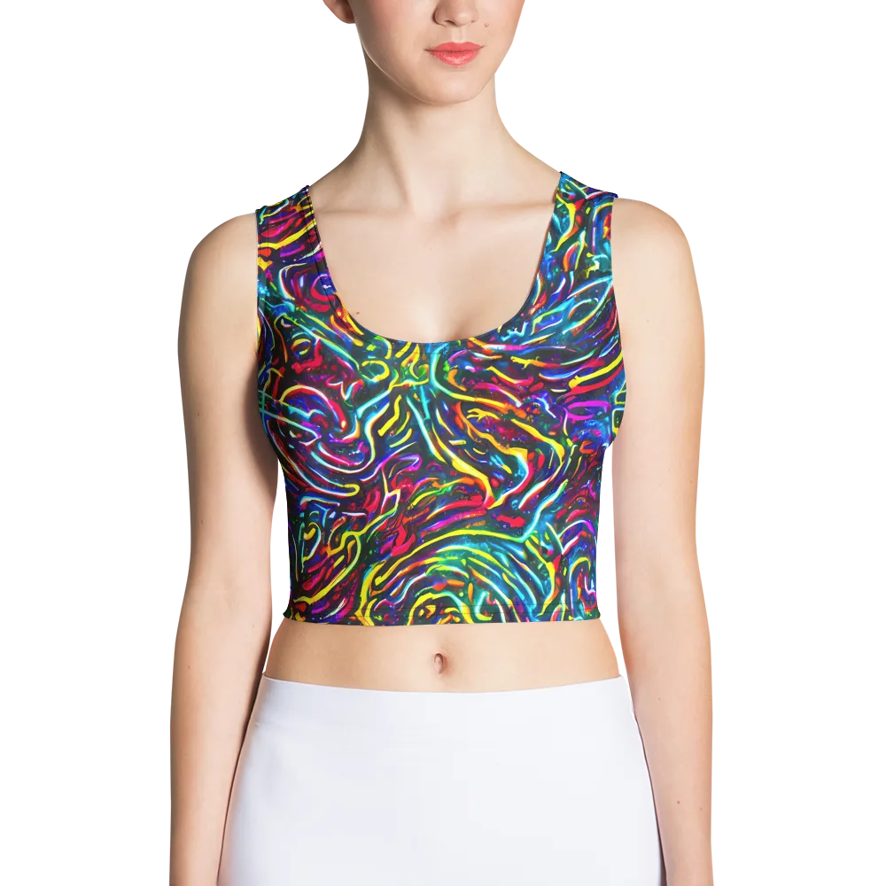 Prismatic Torrent on Crop Top — Front