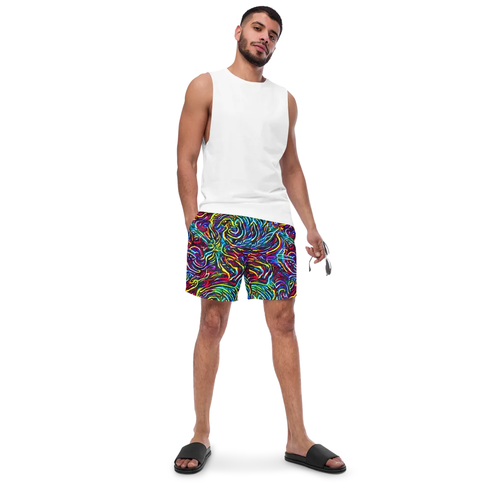 Prismatic Torrent on Swim Trunks — Front