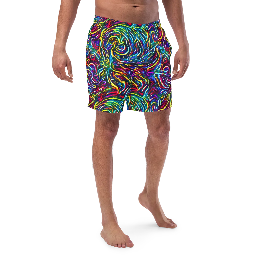 Prismatic Torrent on Swim Trunks — Front