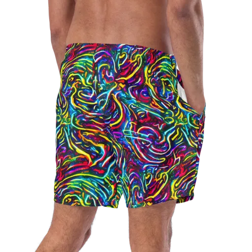 Prismatic Torrent on a Swim Trunks