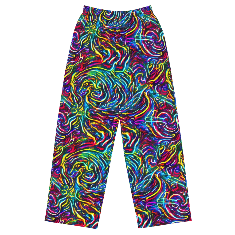 Prismatic Torrent on Wide-Leg Pants — Front