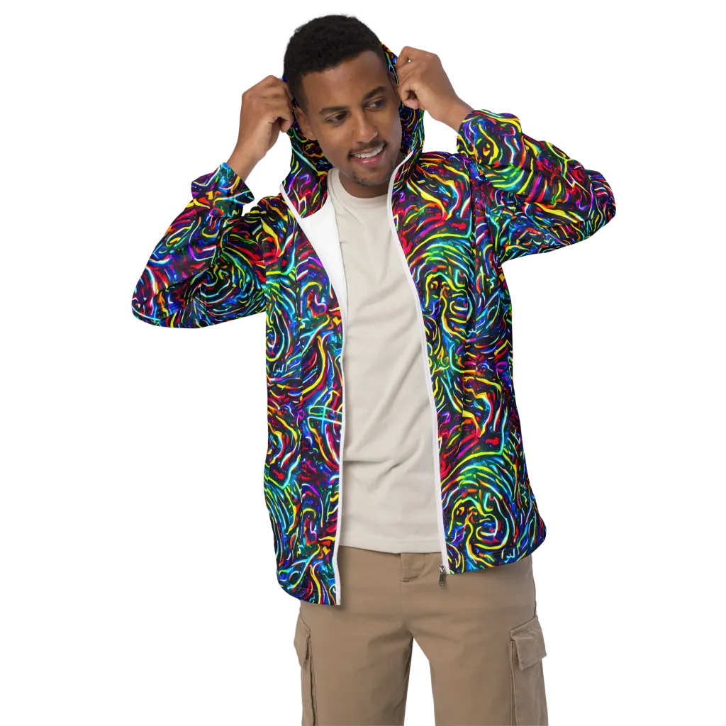 Prismatic Torrent on Men's Windbreaker — Front
