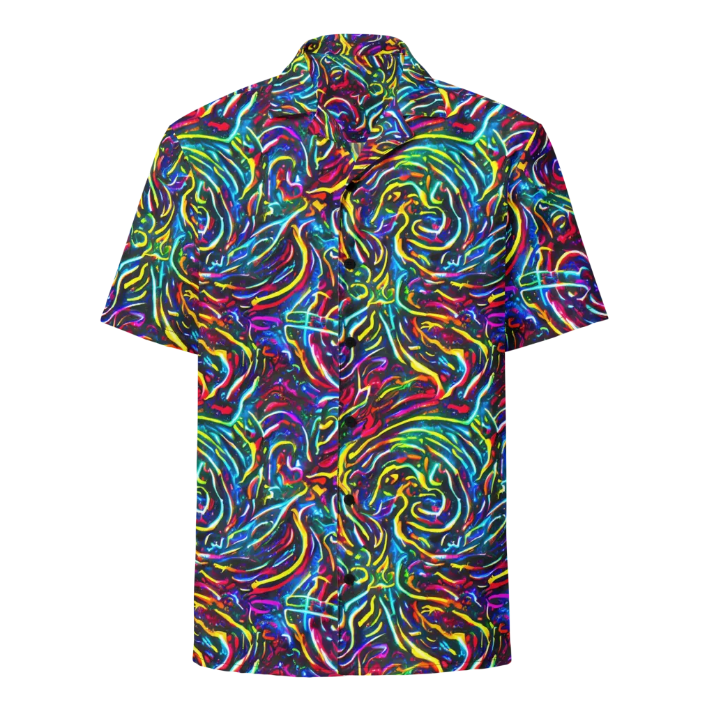 Prismatic Torrent on Button Shirt — Front