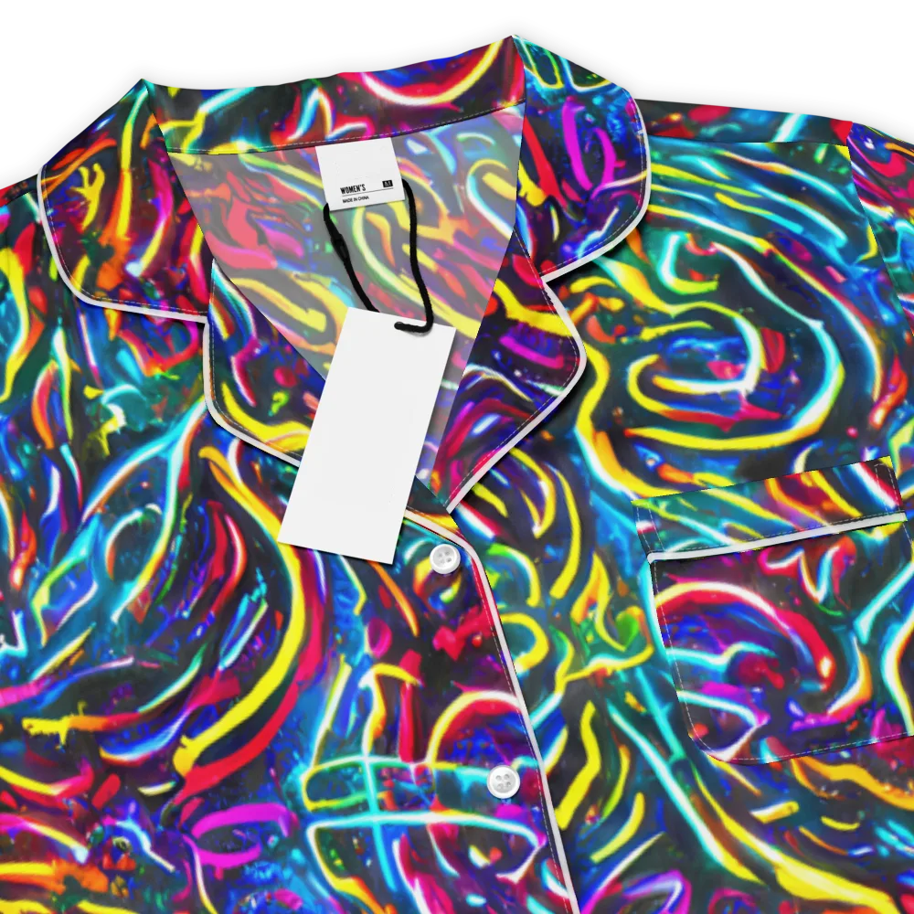 Prismatic Torrent on Women's Short Sleeve Pajama Top — Product details