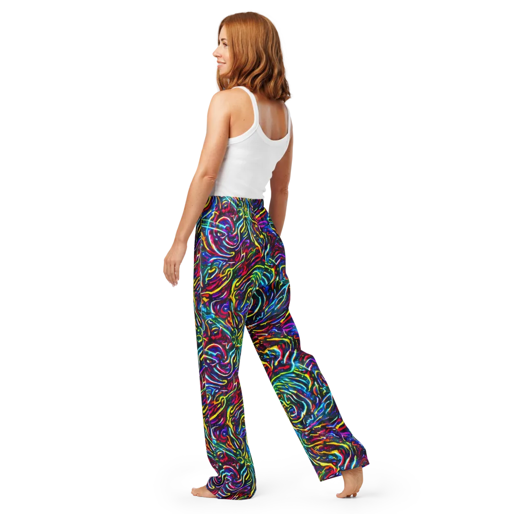 Prismatic Torrent on Women's Pajama Pants — Back
