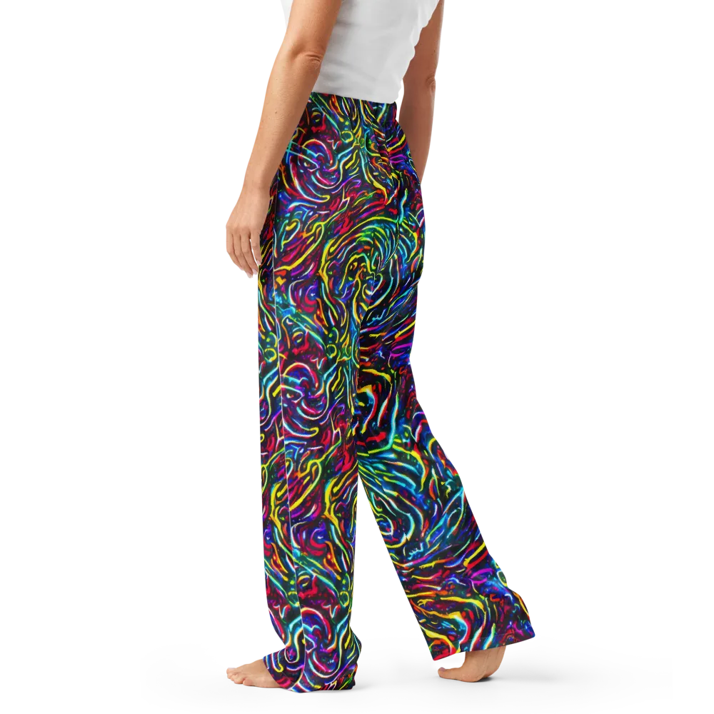 Prismatic Torrent on Women's Pajama Pants — Left