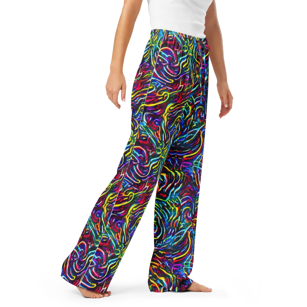 Prismatic Torrent on Women's Pajama Pants — Right Front