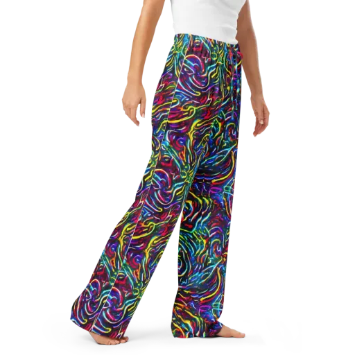 Prismatic Torrent on a Women's Pajama Pants