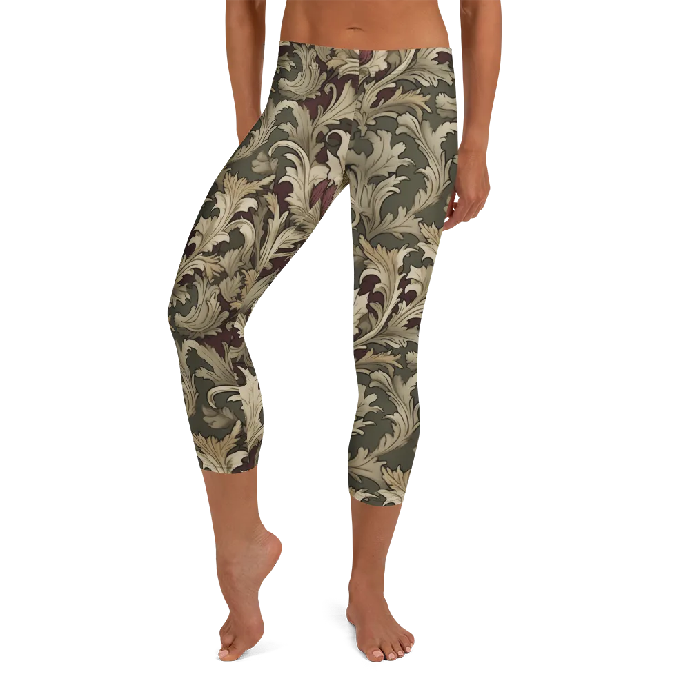 Baroque Verdure on Capri Leggings — Front