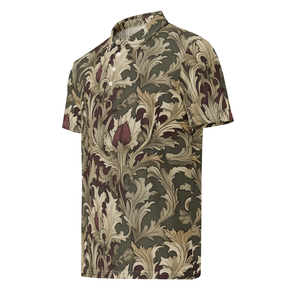 Baroque Verdure on Men's Slim Fit Polo Shirt — Left Front