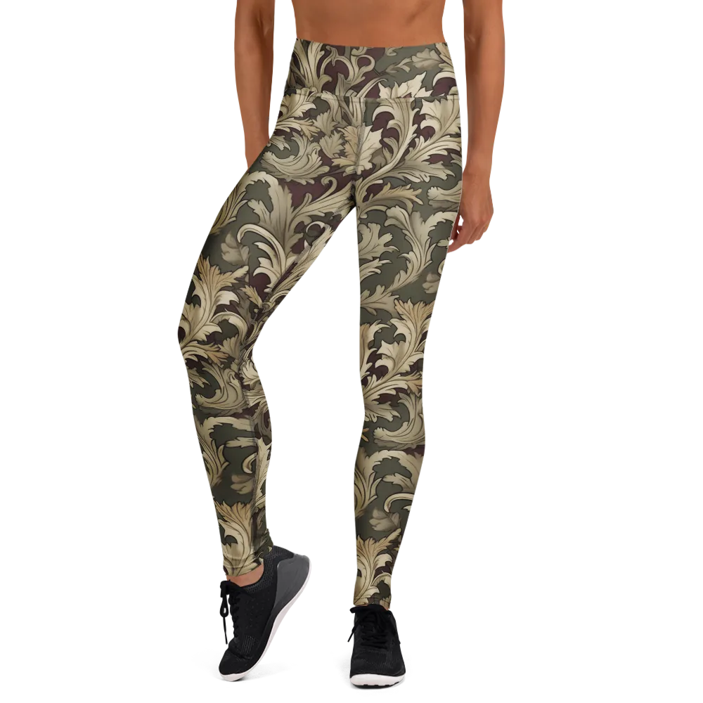 Baroque Verdure on Yoga Leggings — Front