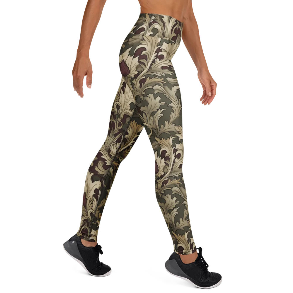 Baroque Verdure on Yoga Leggings — Right