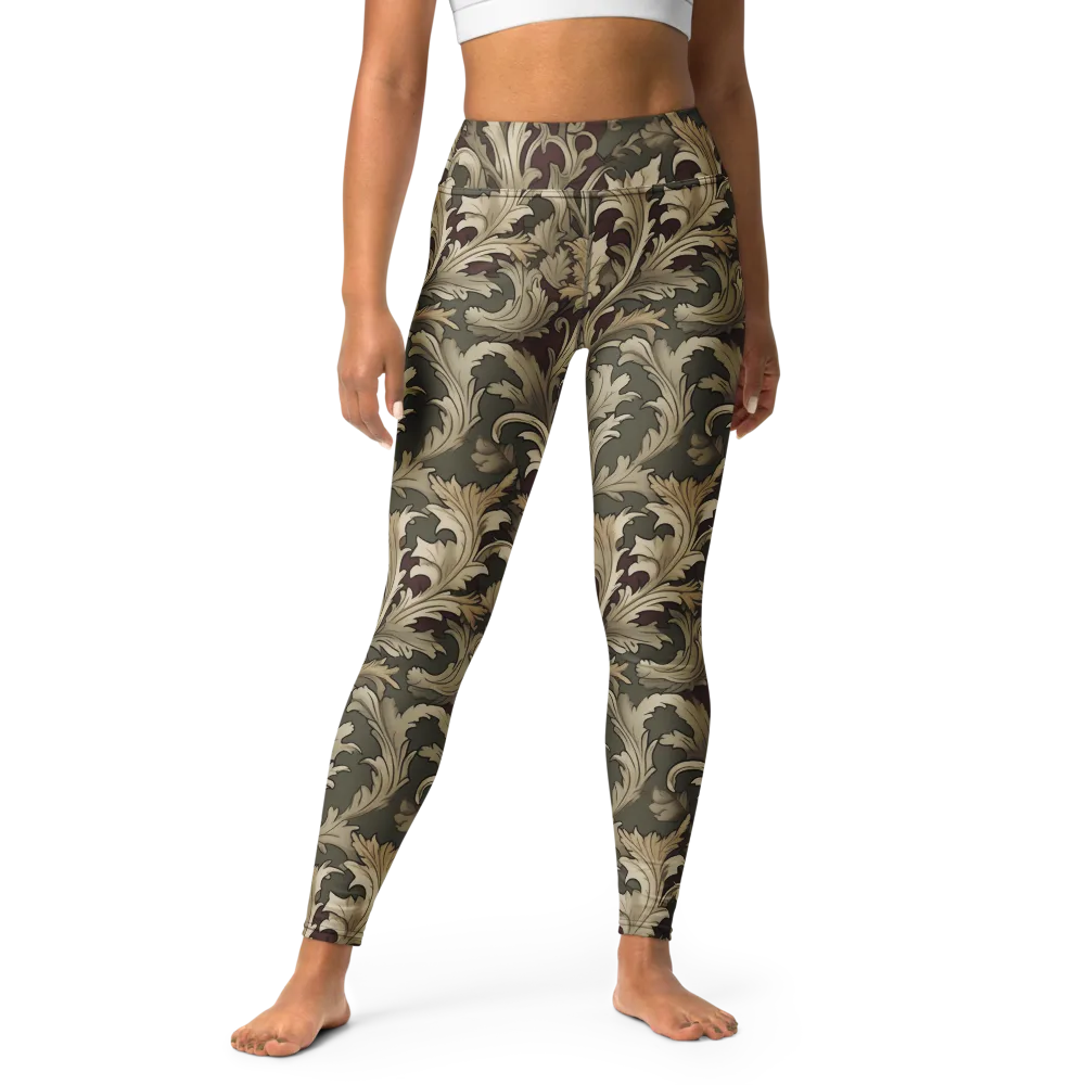 Baroque Verdure on Yoga Leggings — Front