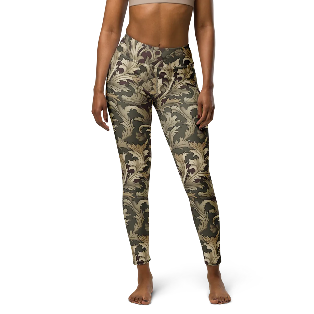 Baroque Verdure on Yoga Leggings — Front